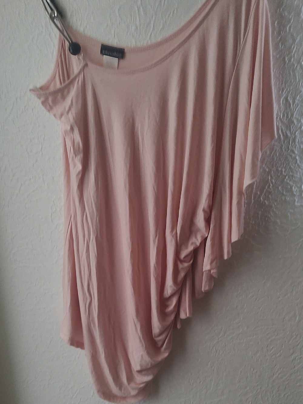 LuLaRoe Blush Pink One-Shoulder Draped Top